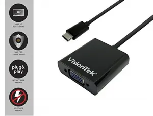 Visiontek 900818 Usbvga Video Adaptor - Type C Male Usb - Hd-15 Female