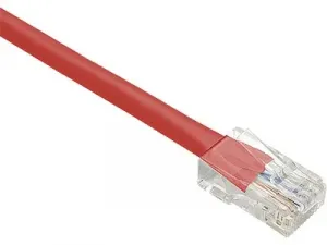 Unirise PC5E-10F-RED 10ft Red Cat5e Patch Cable, Utp, No Boots