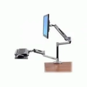 Ergotron 45-247-026 Lx Wall Mount System With Medium Silver Cpu Holder