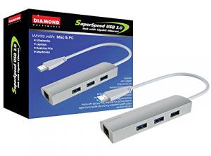 Diamond USB303HE Usb 3.0 Hub With 101001000mbps