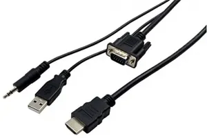 Visiontek 900824 Vga To Hdmi 1.5m Active Cable (mm) - Hdmivga For Vide