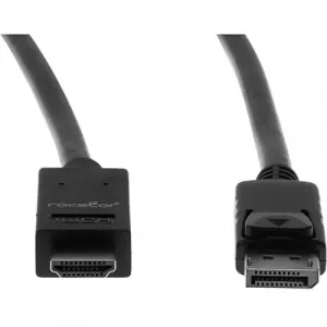 Rocstor Y10C127-B1 6ft2m Displayport To Hdmi 4k