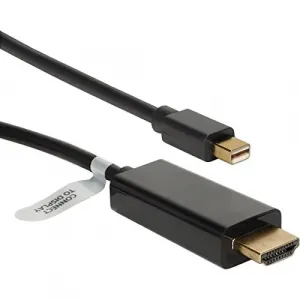 Qvs MDPH-03BK 3ft Mini Displayport To Hdmi Digital Video Cable - Black