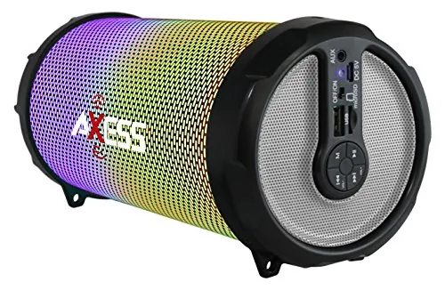 Axess SPBL1044SL Vibrant Plus Black Hifi Bluetooth Speaker With Disco 