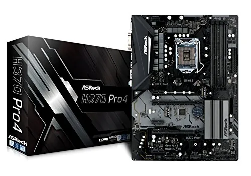 Asrock H370 PRO4 Motherboard H370 Pro4 Intel Lan 10 Power Phase Usb Ty