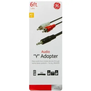 030878335683 | Ge 6ft RCA Female to 3.5mm Male Audio Y