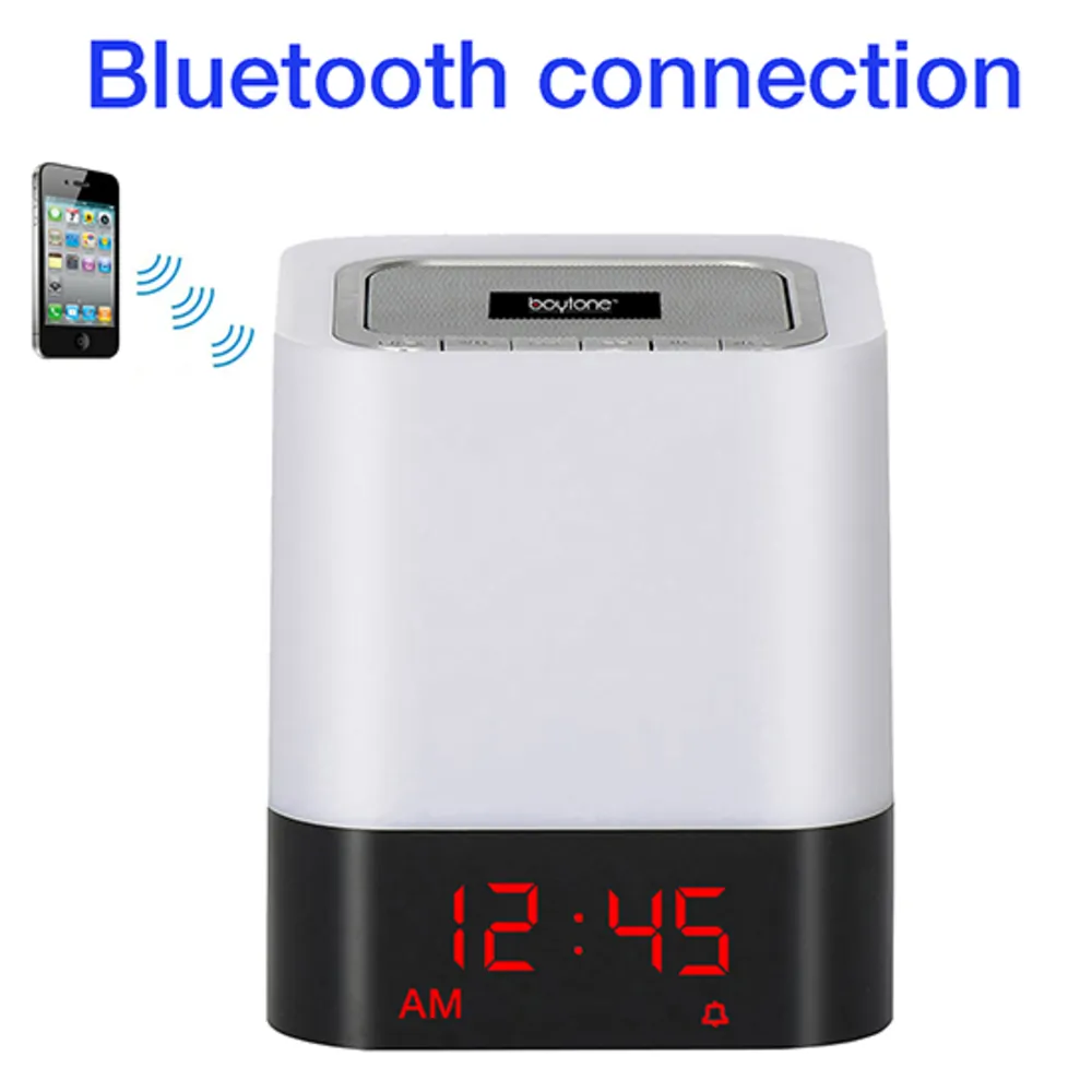 Boytone BT-83CR Bt-83cr Portable Fm Radio Alarm Clock Wireless Bluetoo