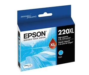 Original Epson T220XL220S Durabrite Ultra Cyan Ink Large