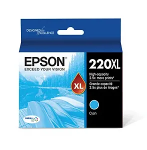 Original Epson T220XL220S Durabrite Ultra Cyan Ink Large