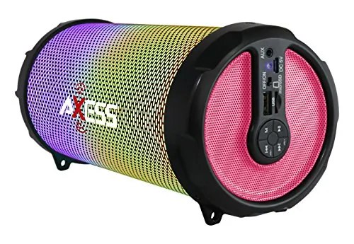 Axess SPBL1044PK Vibrant Plus Black Hifi Bluetooth Speaker With Disco 