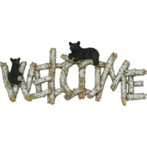 Rivers Edge Rivers Edge Birch and Bear Welcome Plaque - 1383