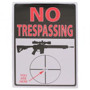 Rivers 1498 16in No Trespassing You Are Here Tin Sign