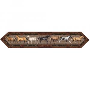 Rivers 1667 Horses 71in X 13in Table Runner