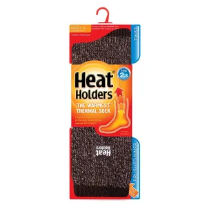 Grabber Grabber Heat Holders Men's Twist Crew Sock - Brown