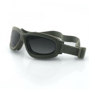 Bobster BBRA201G Bravo 2 Ballistic Goggle-grn Frame-3 Anti-fog Lenses