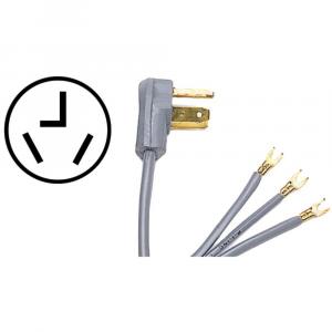 Certified 90-1014 (r) 90-1014 3-wire Open-eyelet 30-amp Dryer Cord, 6f