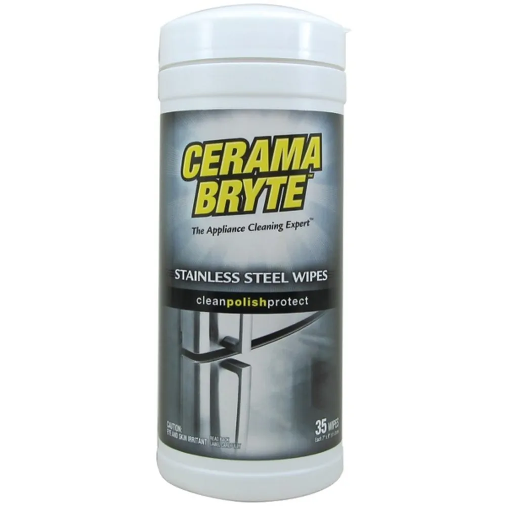 Cerama 48635 Cerama Bryte(r)  Stainless Steel Cleaning Wipes, 35-ct