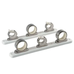 Taco Marine Polished Stainless Steel 3-Rod Hanger with Poly