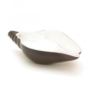 Accent 10015376 Gleaming Silver Sea Conch Decorative Dish