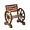 Summerfield Terrace Rustic Country Wagon Wheel Patio Chair