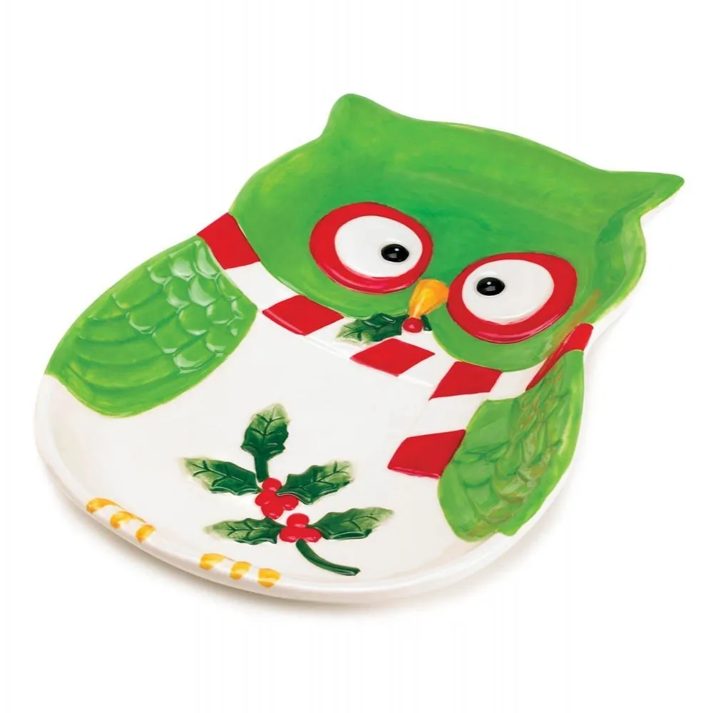 Christmas 10016064 Holiday Hoot Large Plate