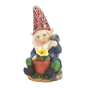 10016216 | Summerfield Terrace Cheerful Solar Garden Gnome