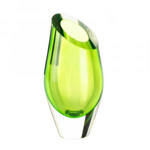 Accent 10017386 Stylish Green Glass Vase For Home Decor