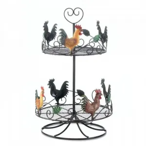 Accent 10017558 Rooster 2 Tier Countertop Rack