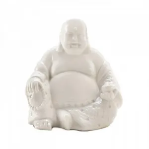 Accent 10018254 Happy White Buddha Figure