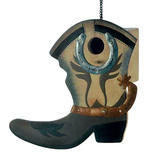 13906 | Songbird Valley Rustic Western Boot Birdhouse