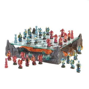 Dragon Crest Epic Fire River Dragon Chess Set 10015191