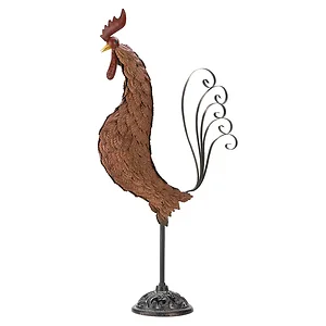 Summerfield Terrace Elegant Wrought-Iron Rooster Sculpture