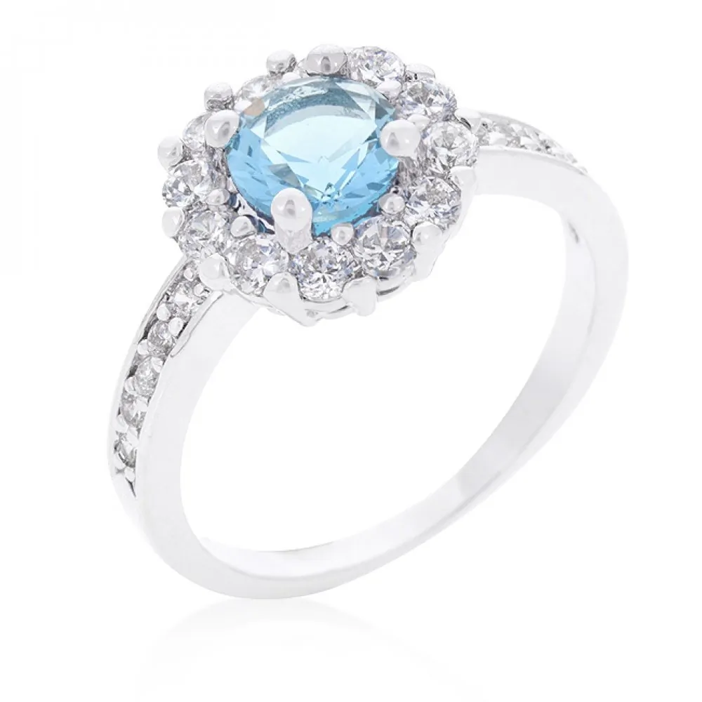 Icon J10090 Bella Birthstone Engagement Ring In Blue (size: 05) R08347