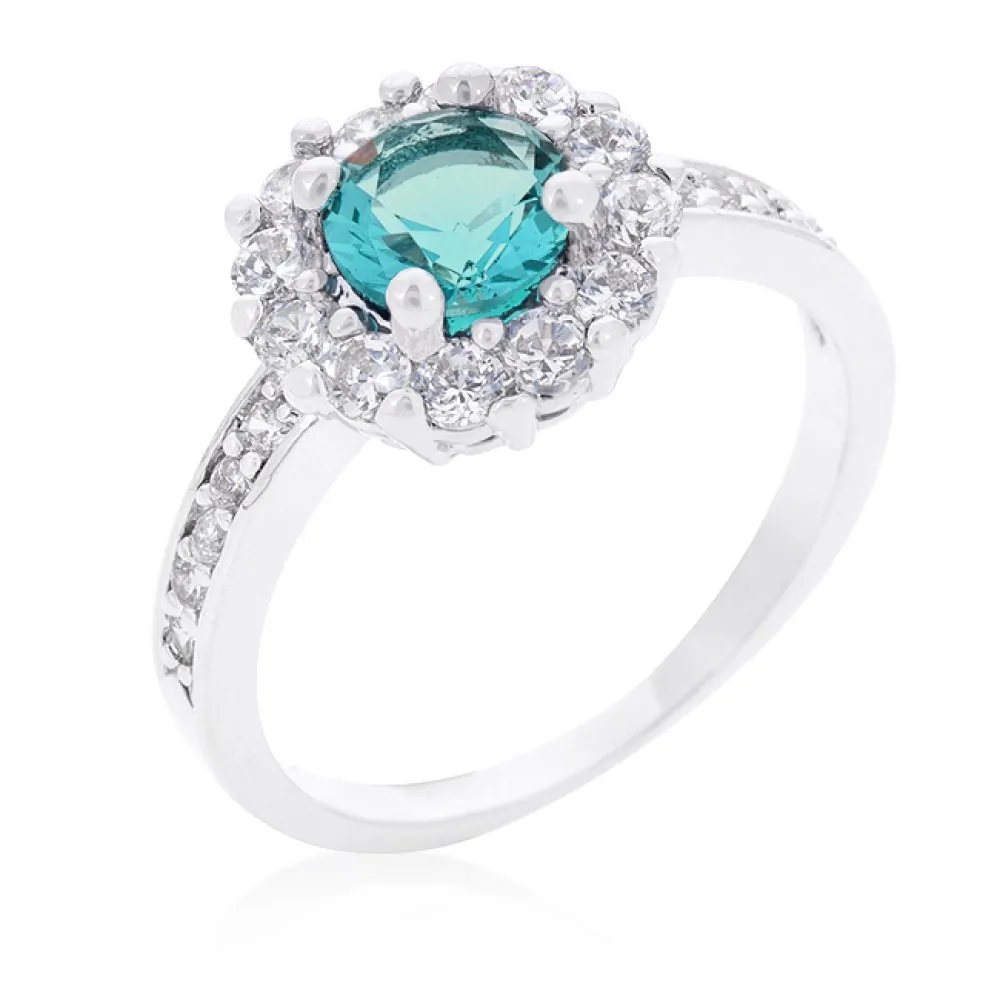 Icon J10097 Bella Birthstone Engagement Ring In Blue (size: 05) R08347