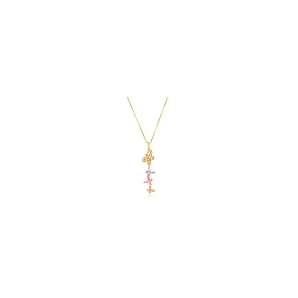 Icon J10662 Goldtone Multi-butterfly Pendant P11428g-v01