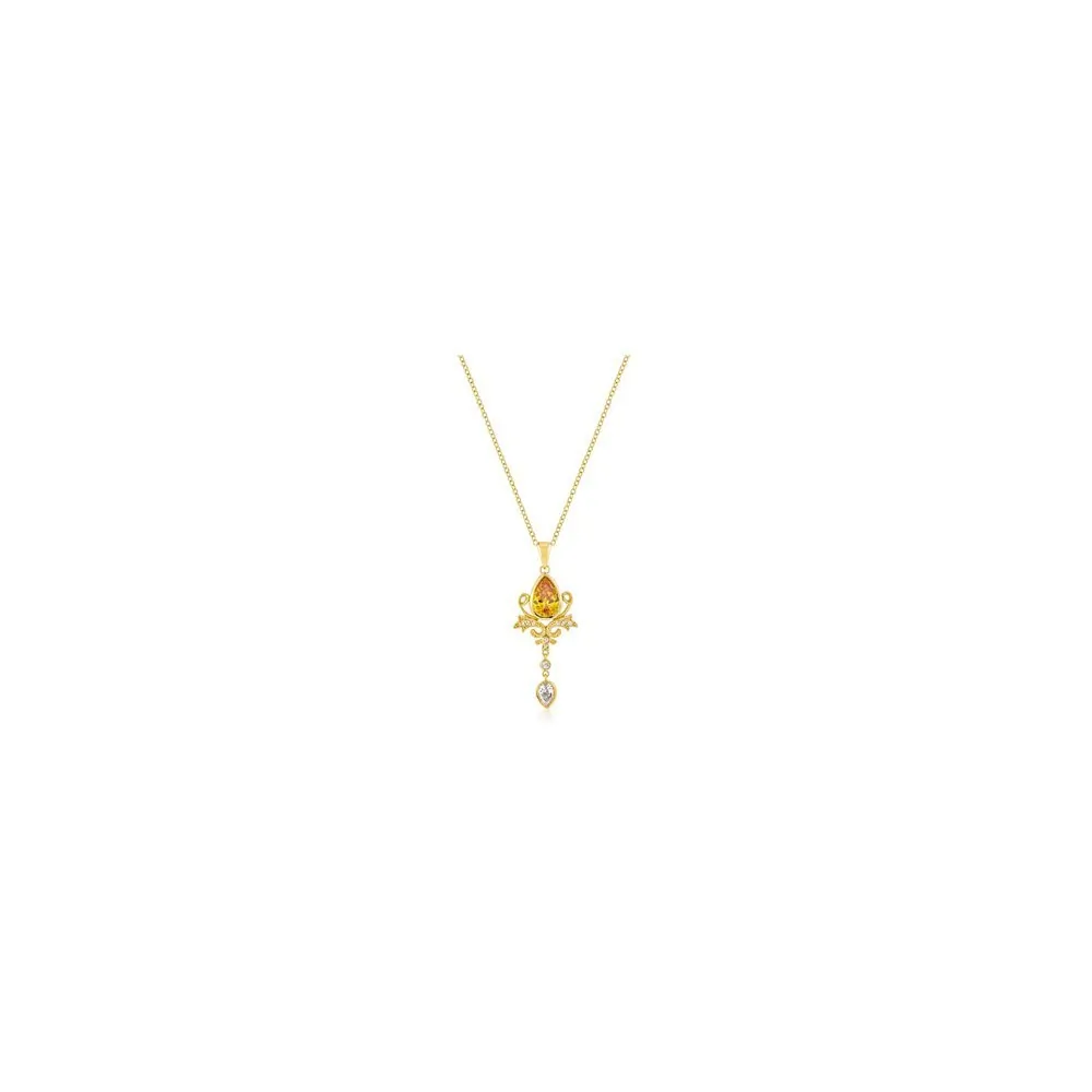 Icon J10696 Golden Elegant Teardrop Crest Pendant P11445g-c61