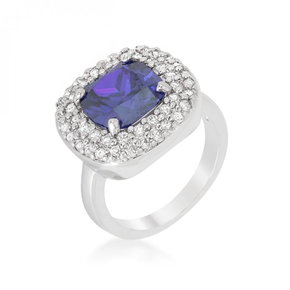 Icon J10906 Micropave Purple Bridal Cocktail Ring (size: 08) R08378r-c