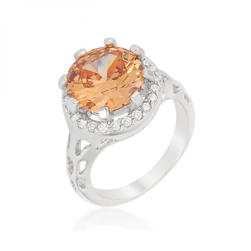 Icon J10946 Champagne Organic Cocktail Ring (size: 06) R08382r-c72-06