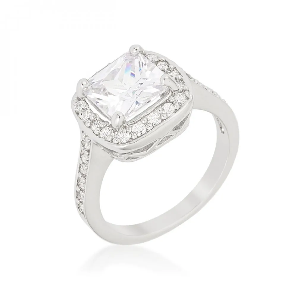 Icon J11005 Halo Style Cushion Cut Engagement Ring (size: 09) R08387r-