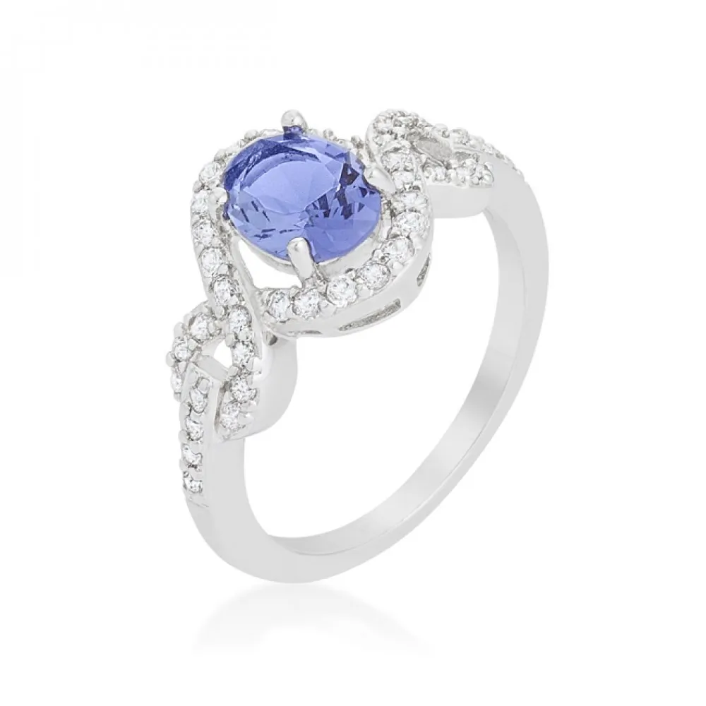 Icon J11399 Tanzanite Halo Pave Cocktail Ring (size: 05) R08396r-c21-0