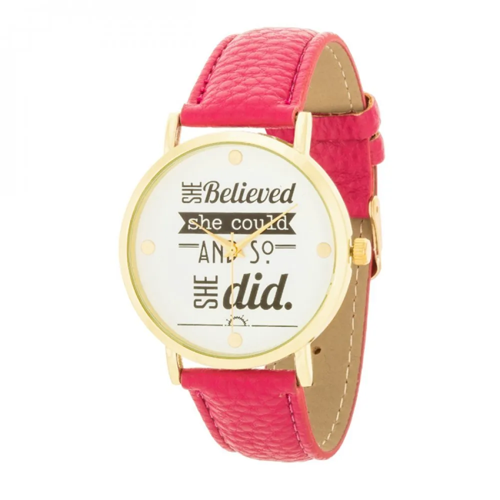 Icon J11618 Fashion Inspiration Watch Tw-14722-hotpink