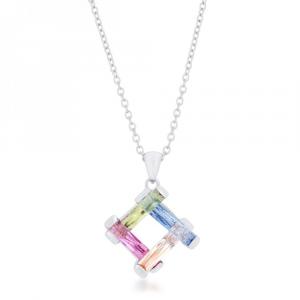 Icon J11845 Myra Necklace 10ct Multicolor Rhodium Necklace P50180r-v01