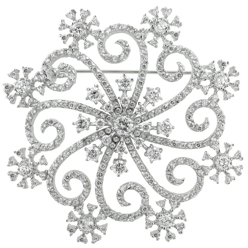 Icon J4298 Snowflake Brooch Br00030r-c01