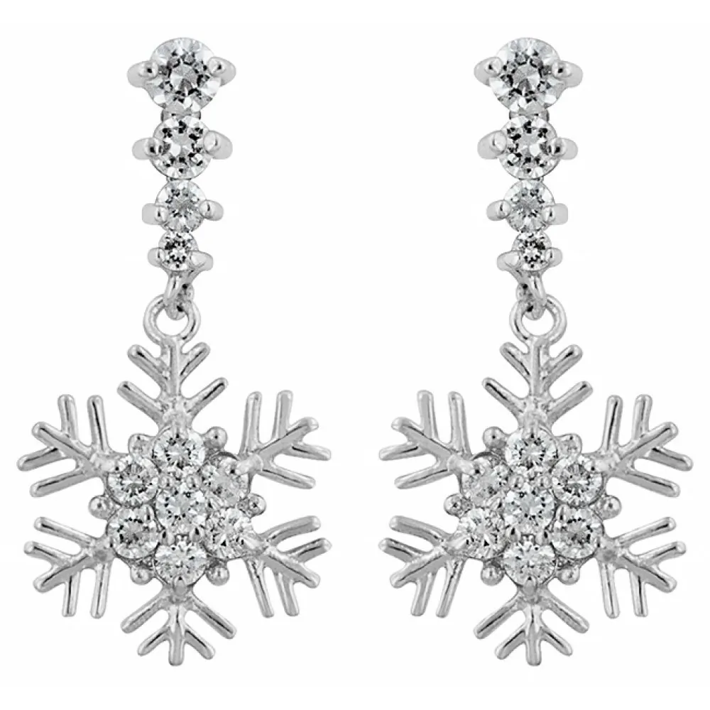 Icon J4541 Snowflake Drop Earrings E50111r-c01