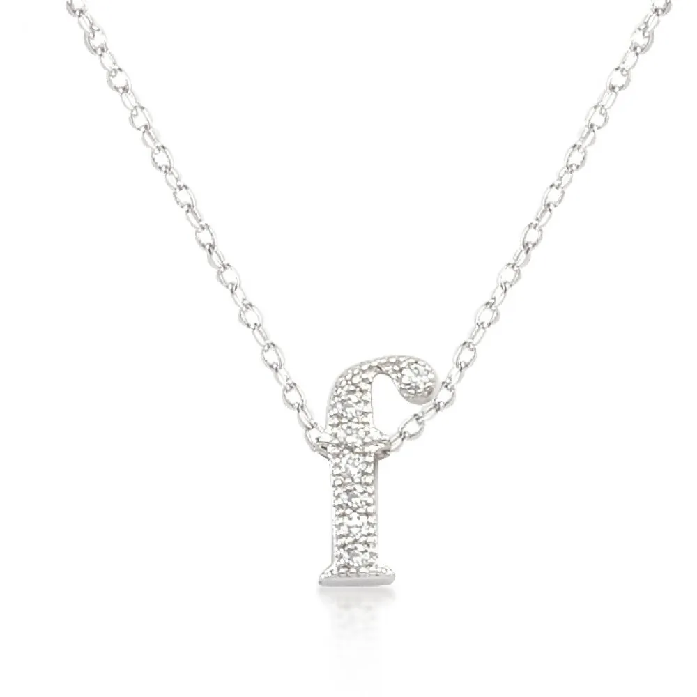 Icon J4805 Micro-pave Initial F Pendant P11408r-c01-f