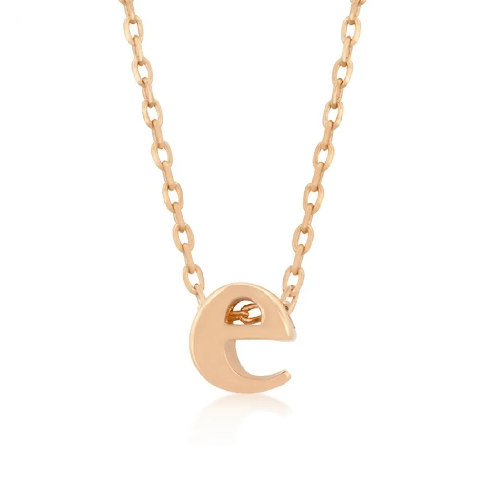 Icon J4830 Rose Gold Initial E Pendant P11409a-v00-e