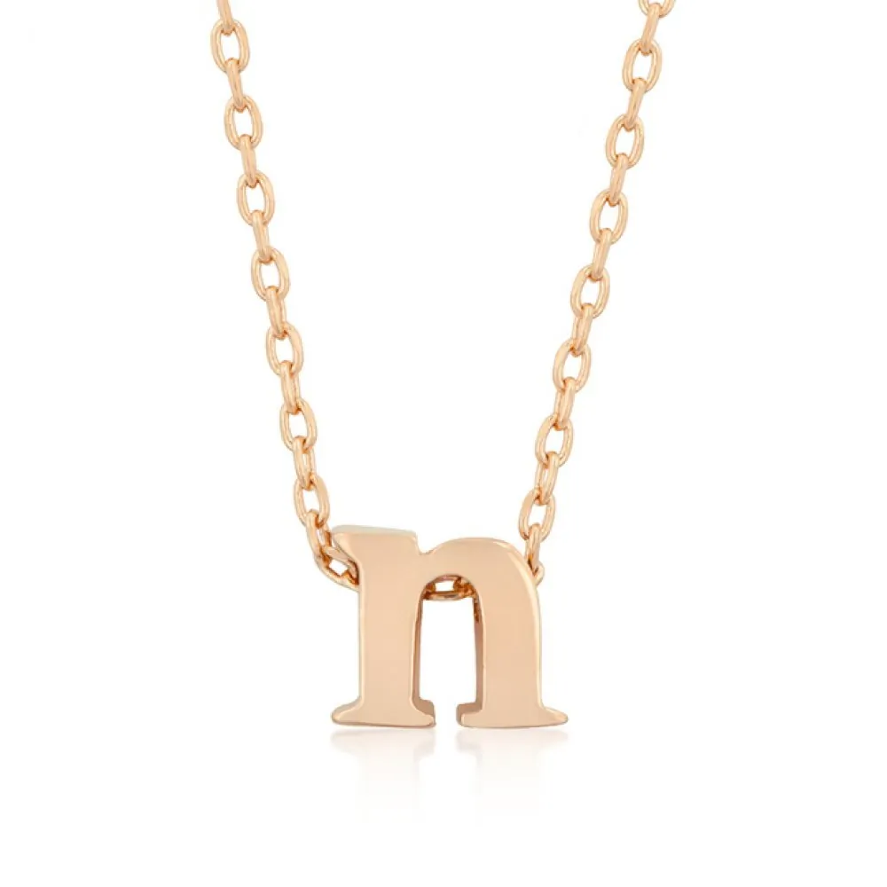 Icon J4839 Rose Gold Initial N Pendant P11409a-v00-n