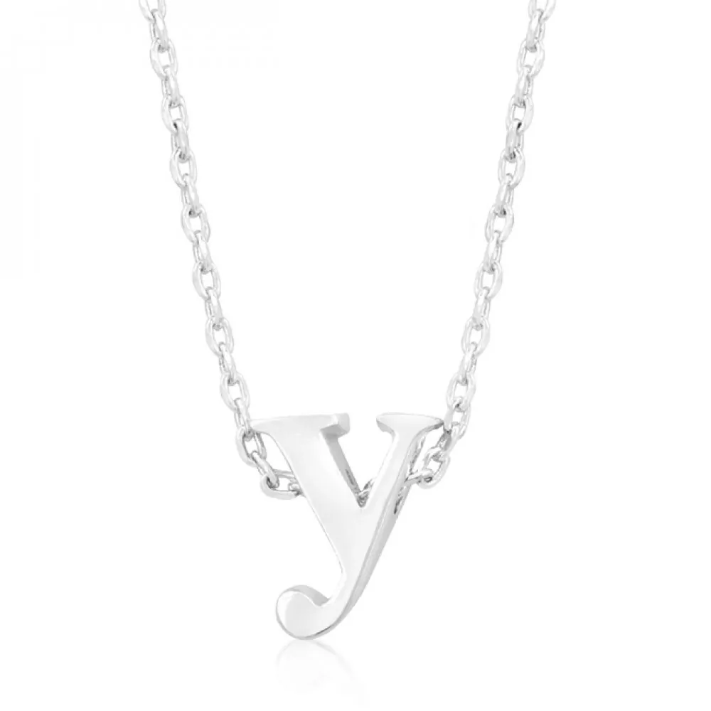 Icon J4902 Silvertone Initial Y Pendant P11409r-v00-y