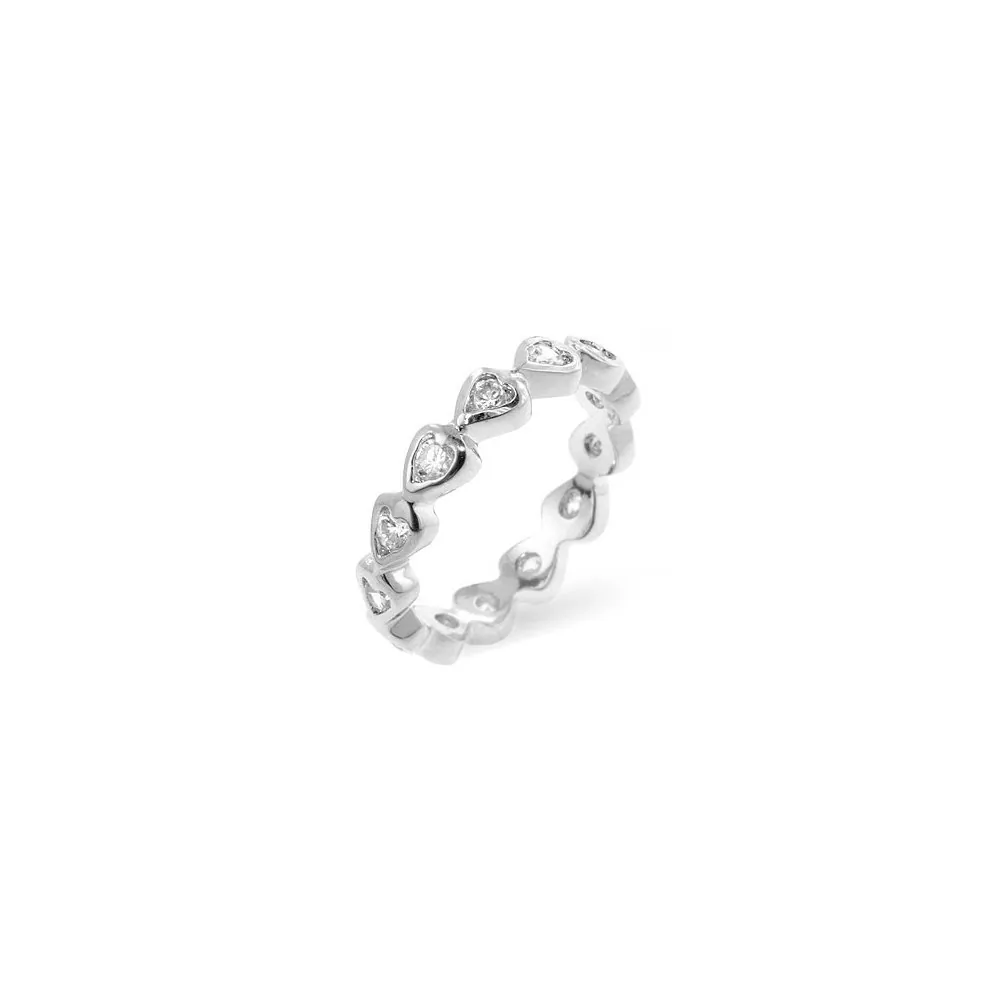 Icon J6526 Heart Eternity Ring (size: 06) R07054r-c01-06