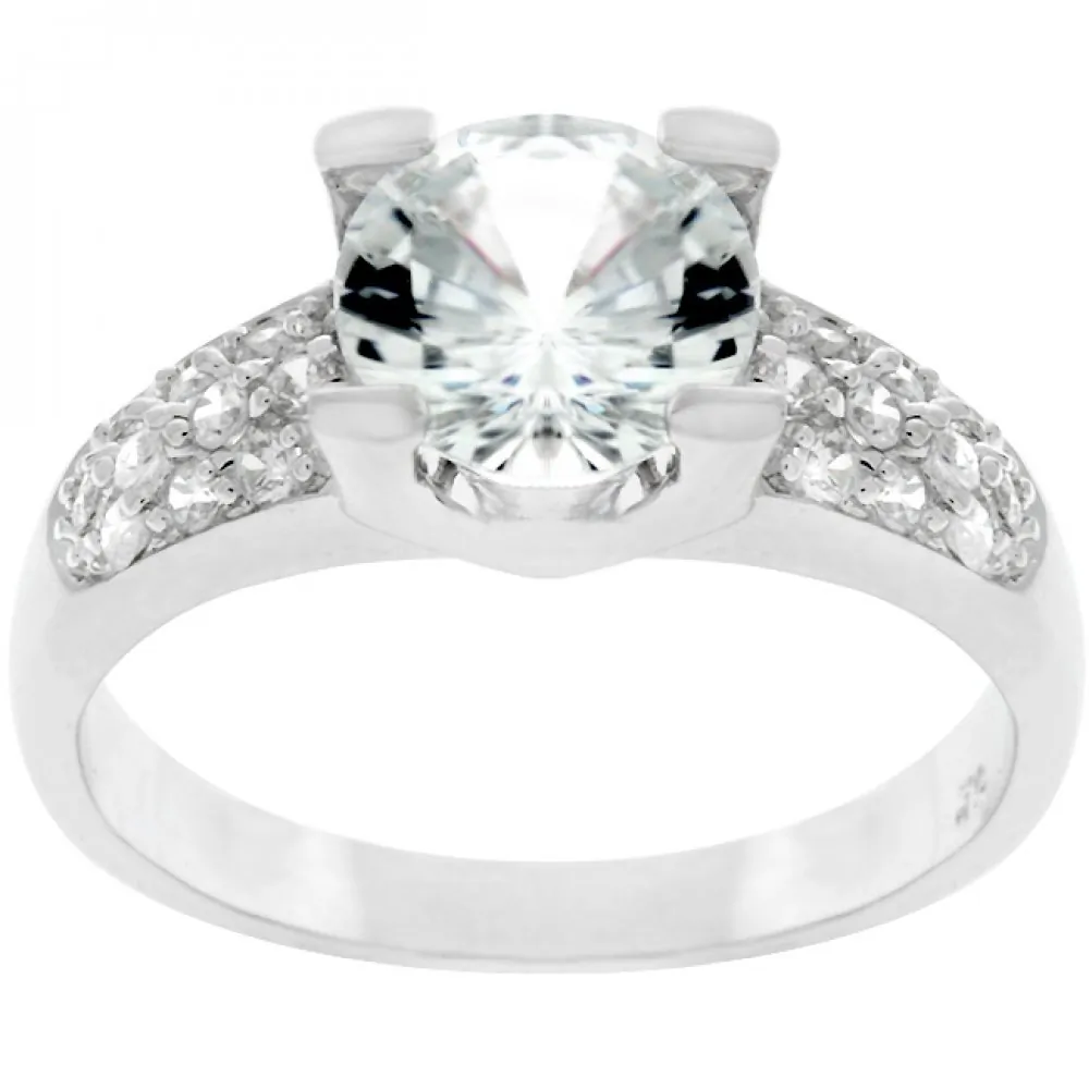 Icon J6742 Classic Clear Engagement Ring (size: 05) R07494r-c01-05